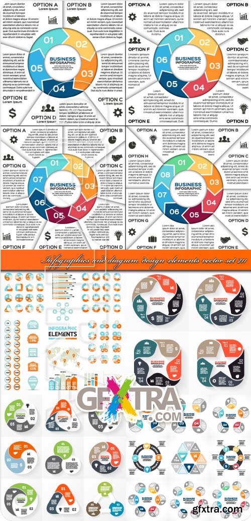 Infographics and diagram design elements vector set 211