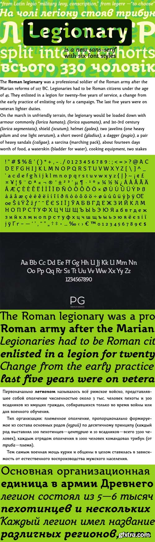 Legionary Font Family - 6 Fonts for $95