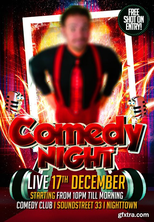 Comedy Night Party Flyer Template