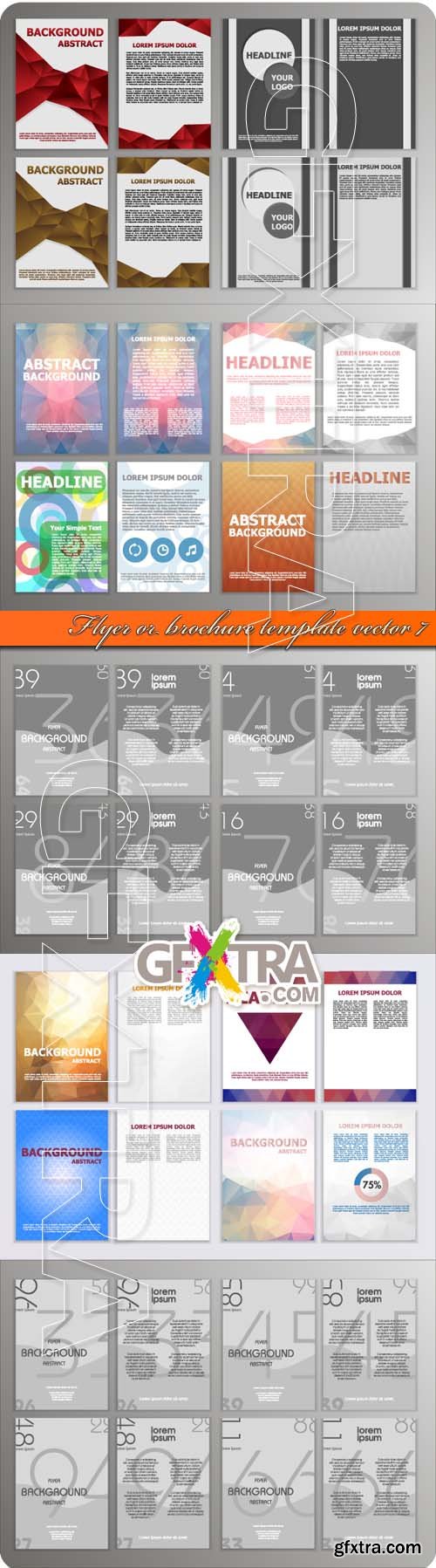 Flyer or brochure template vector 7