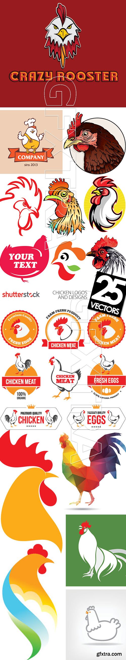 Chicken Logos & Designs 25xEPS