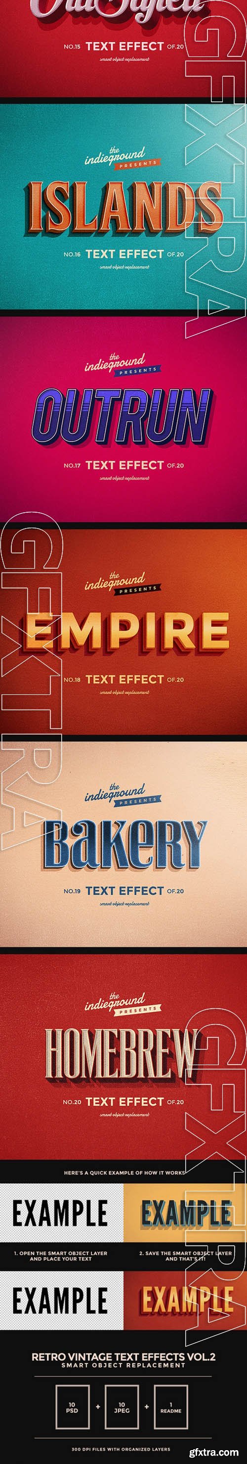 Retro Vintage Text Effects Vol. 2 - GraphicRiver 9302226