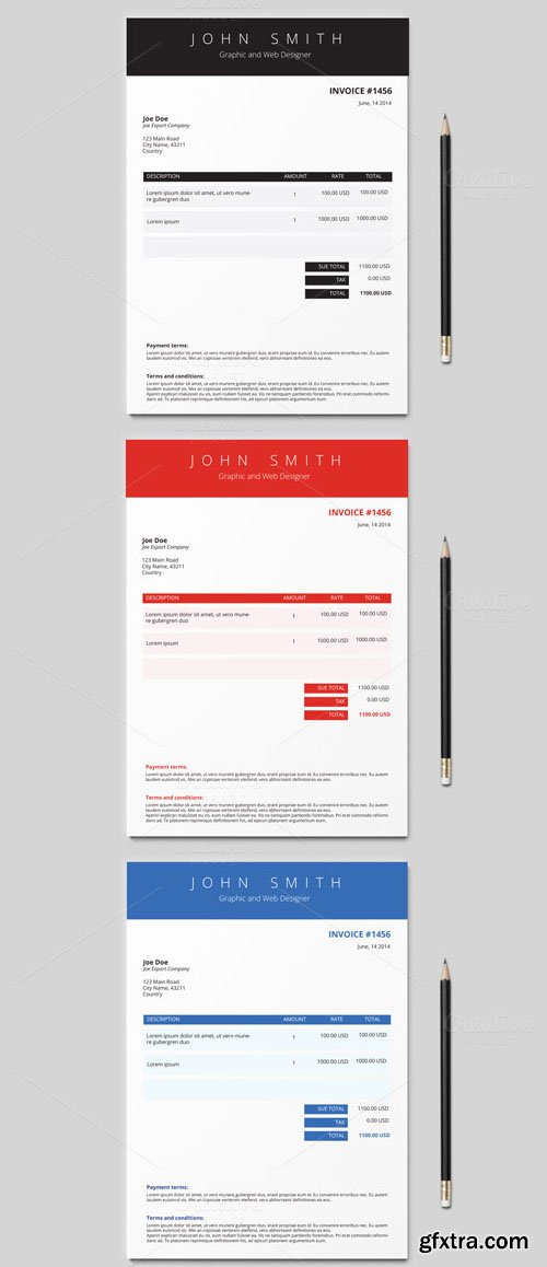 CM - Invoice Template (3 colours) 50675