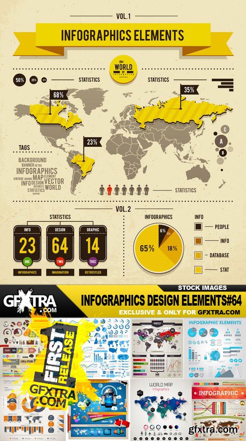 Infographics Design Elements#64 - 30 Vector