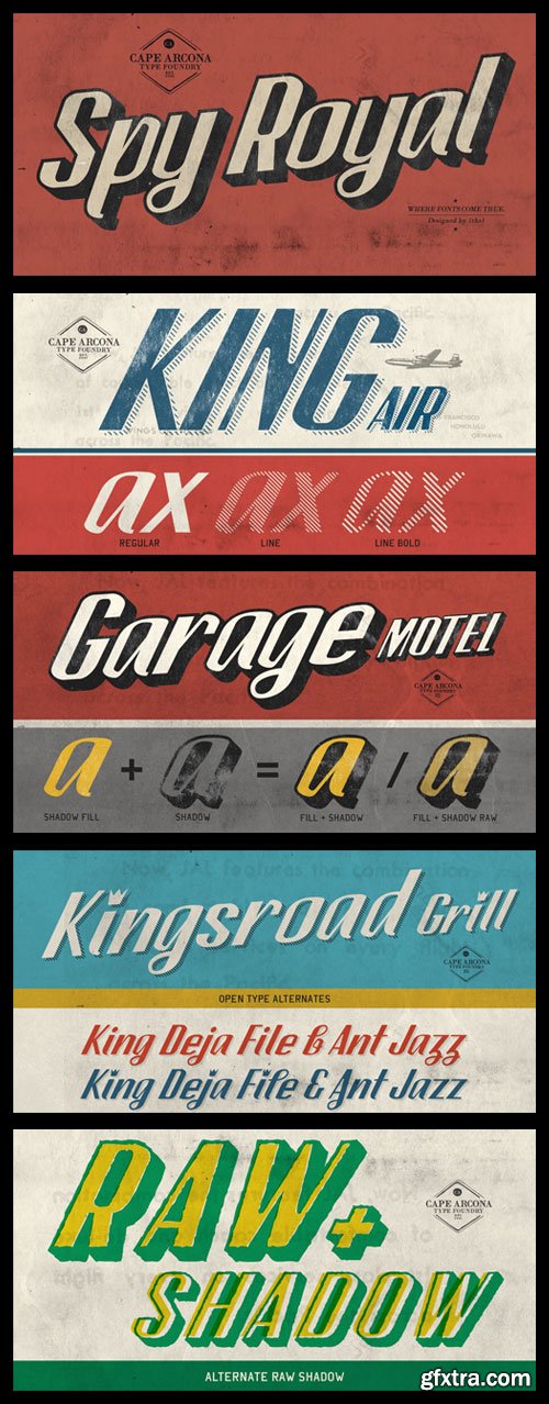 CA Spy Royal Font Family 6xOTF and WOFF