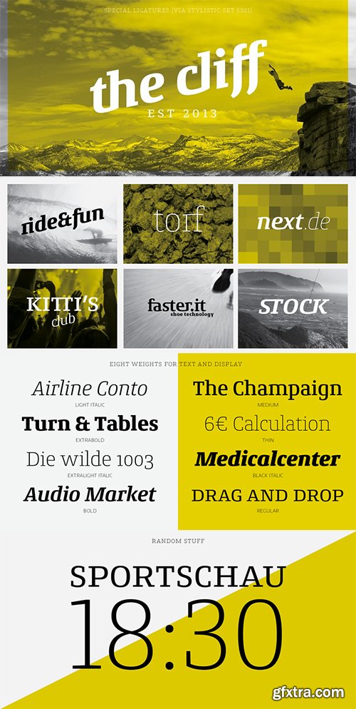 Conto Slab Font Family - 16 Font €546