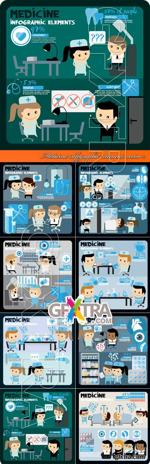 Medicine infographic element vector 2