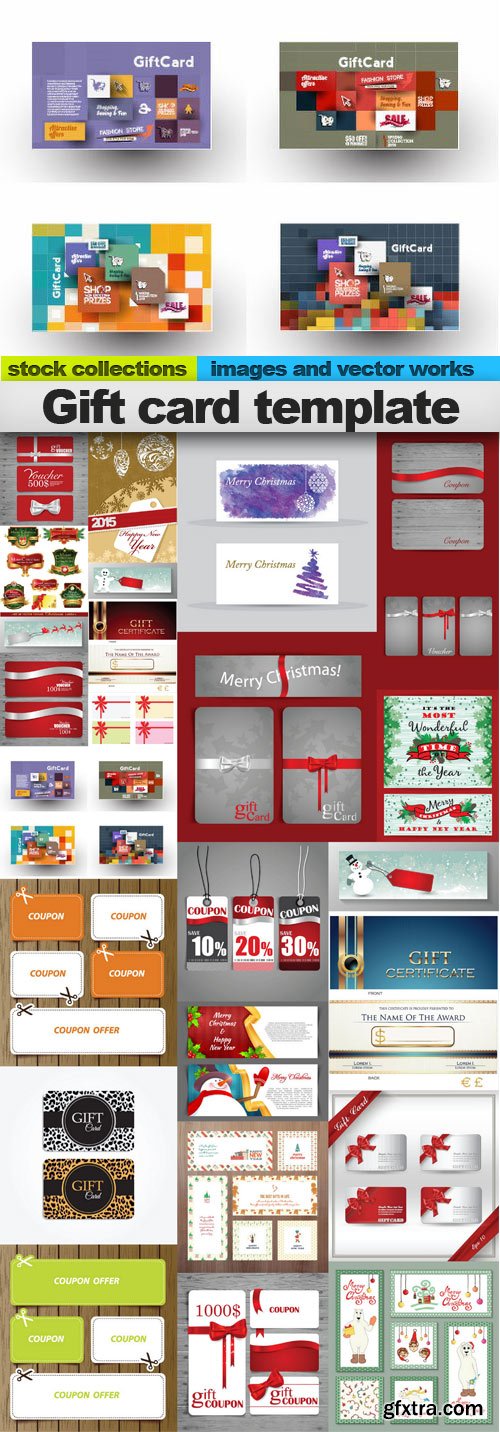 Gift card template,25 x EPS