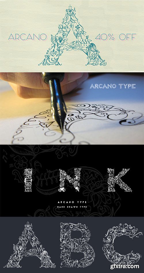 Arcano Decorative Font $39