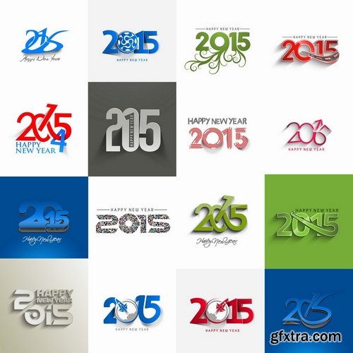 Collection of logos new year #2-25 Eps