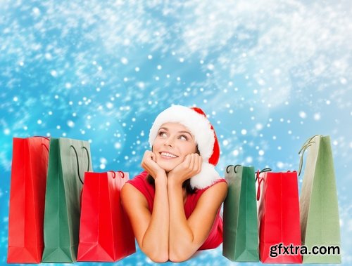 Collection of New Year beautiful girls with gifts 25 UHQ Jpeg