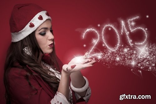 Collection of New Year beautiful girls with gifts 25 UHQ Jpeg