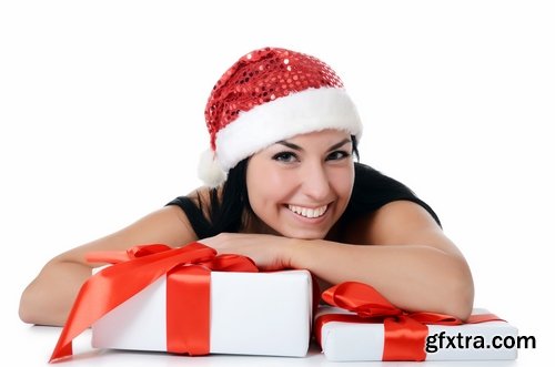 Collection of New Year beautiful girls with gifts 25 UHQ Jpeg