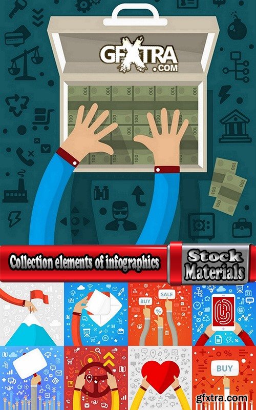 Collection elements of infographics vector image #5-25 Eps