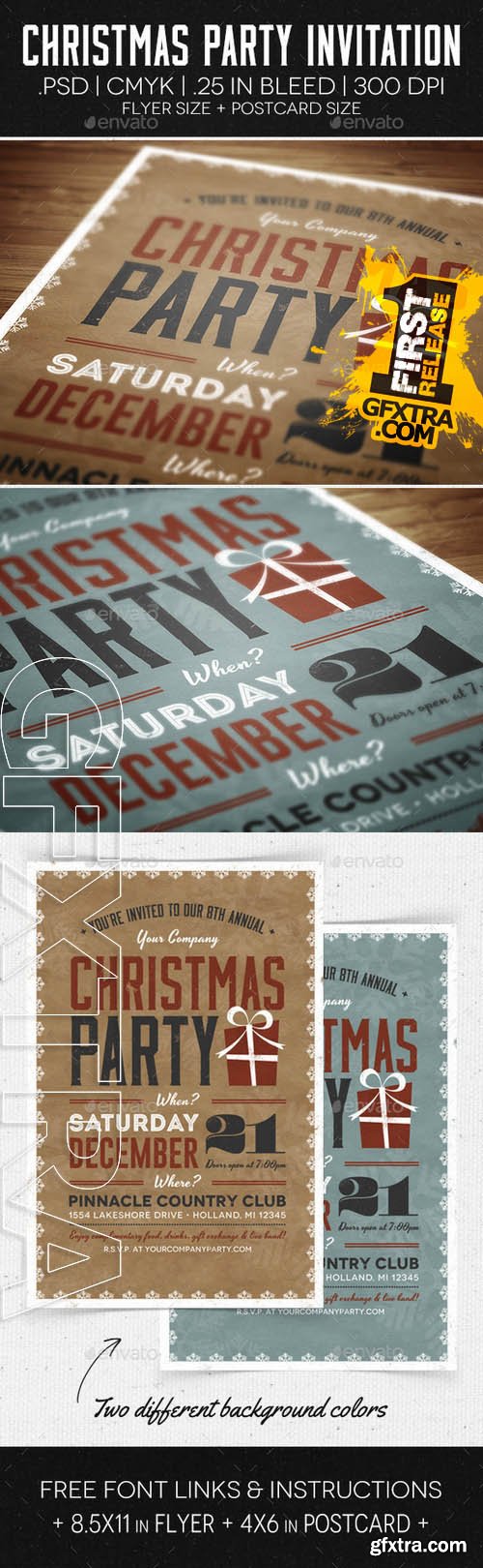 Christmas Party Flyer & Invitation - GraphicRiver 6176445