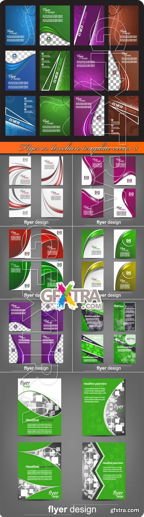 Flyer or brochure template vector 8