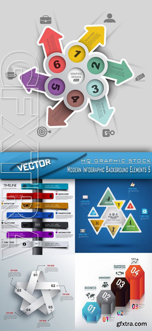 Stock Vector - Modern Infographic Background Elements 5