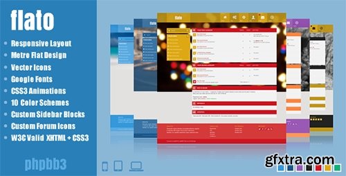 ThemeForest - Flato v1.0.6 - Metro Inspired Responsive phpBB3 Theme