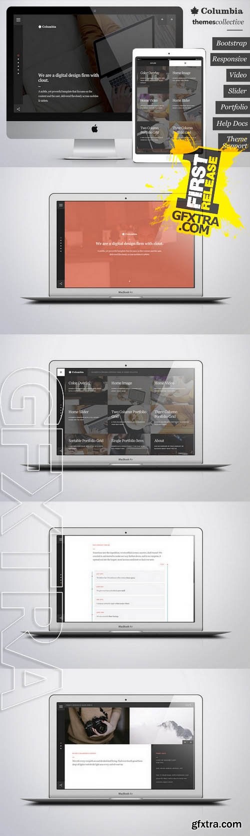 Columbia - Creative Bootstrap Theme - Creativemarket 90755