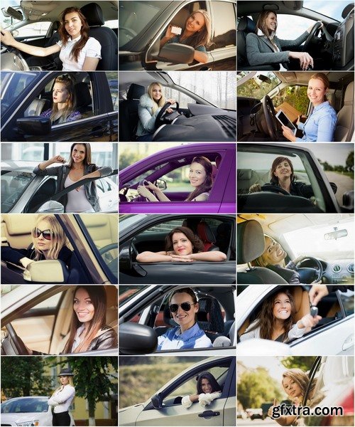 Collection of beautiful girls drive a car 25 UHQ Jpeg