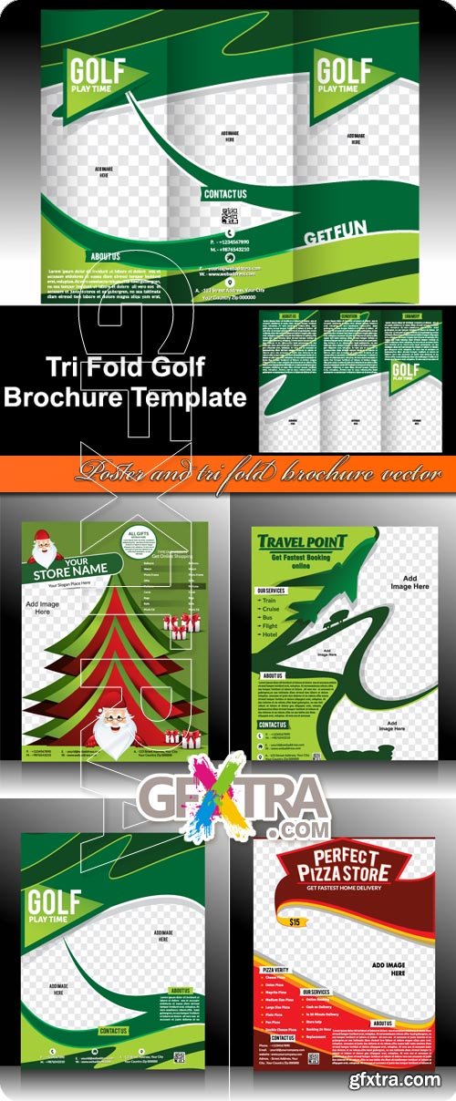 Poster and tri fold brochure vector