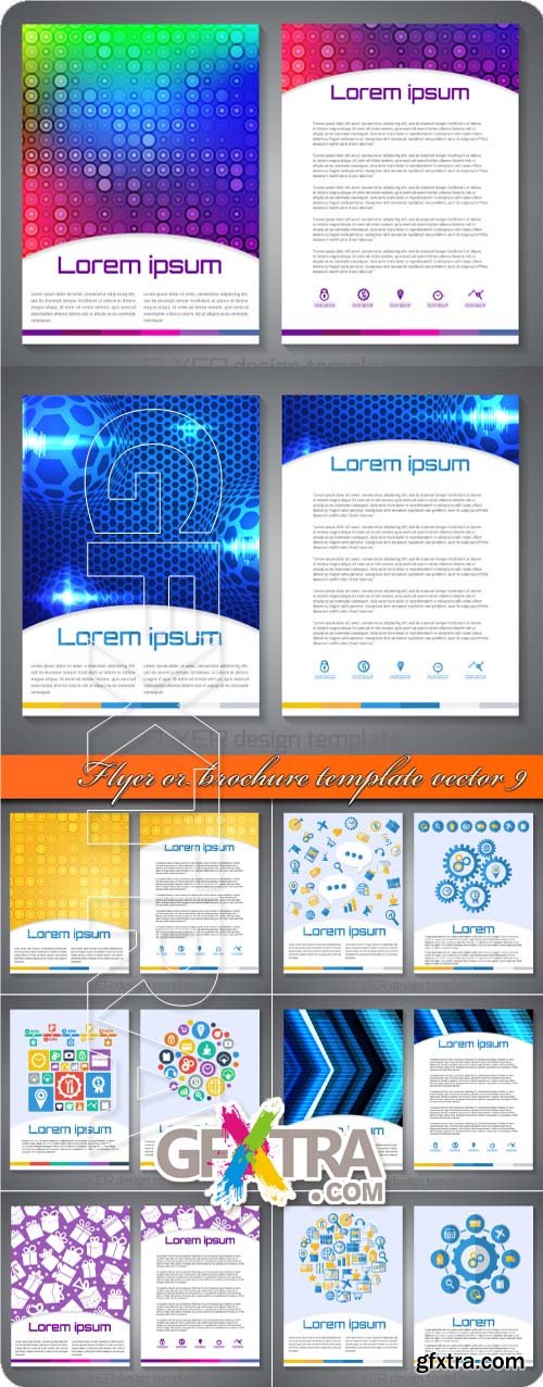 Flyer or brochure template vector 9