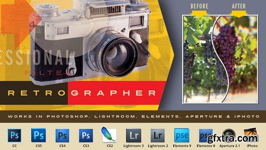 Mister Retro Retrographer Plug-in 1.0.1 for Photoshop, Lightroom, Elements, Aperture (Mac OS X)