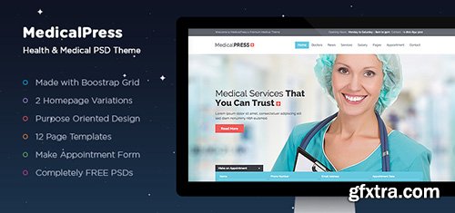 PSD Web Template - Medical