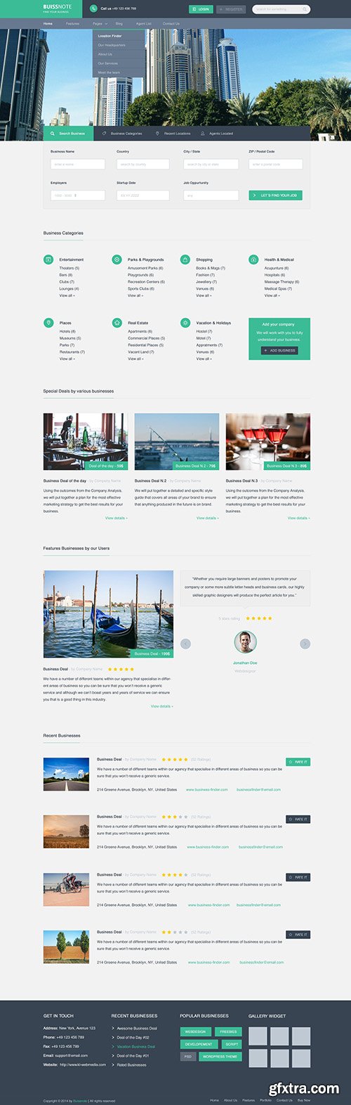 PSD Web Template - Buissnote