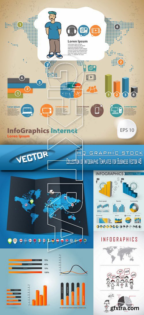 Stock Vector - Collection of Infographic Templates for Business Vector 48