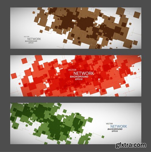 Stock Vectors - Banners 3, 25xEPS