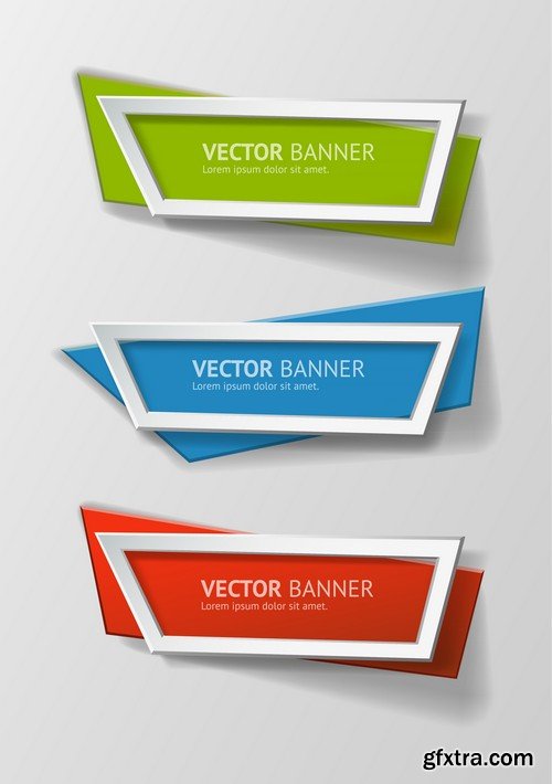 Stock Vectors - Banners 3, 25xEPS