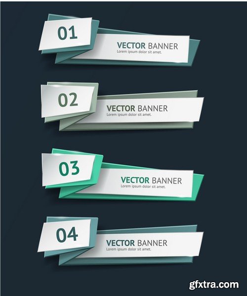 Stock Vectors - Banners 3, 25xEPS