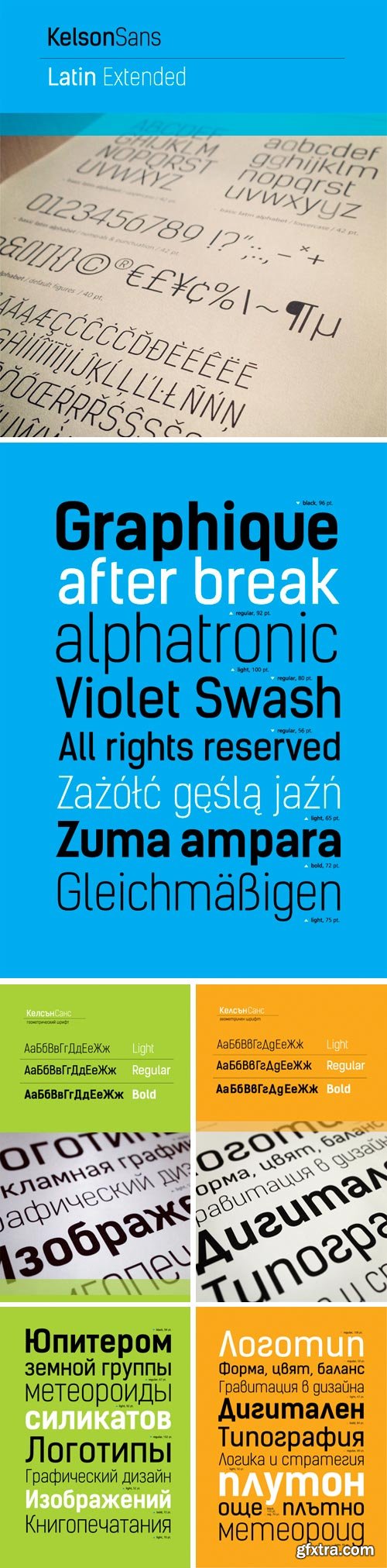 Kelson Sans Font Family - 3 Fonts