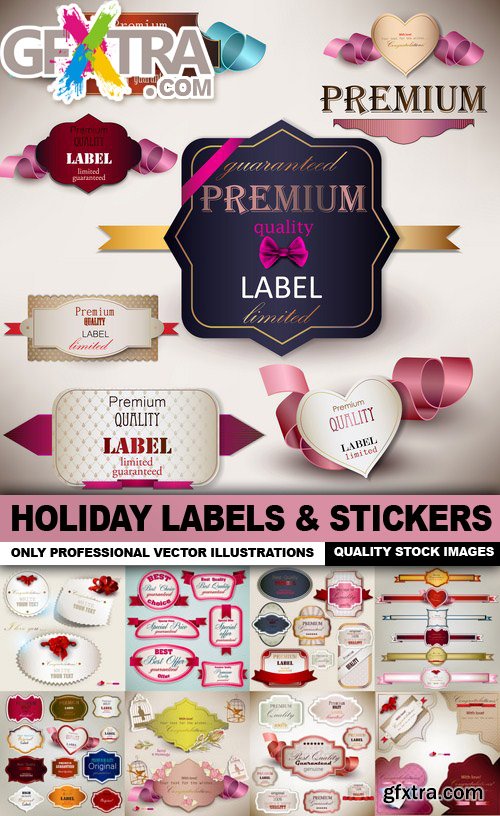 Holiday Labels &amp; Stickers - 29 vector