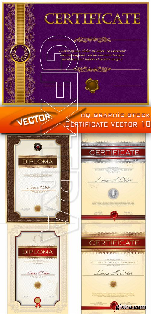 Stock Vector - Certificate vector 10