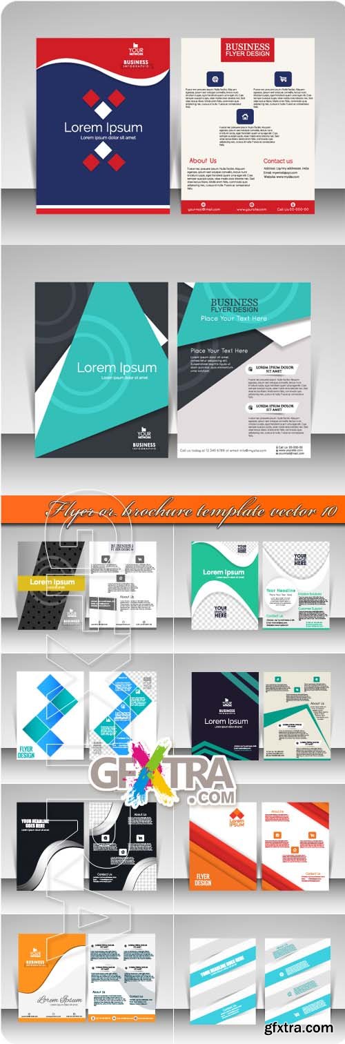 Flyer or brochure template vector 10