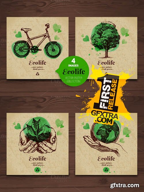 Eco Poster Vector Collection - Creativemarket 101448