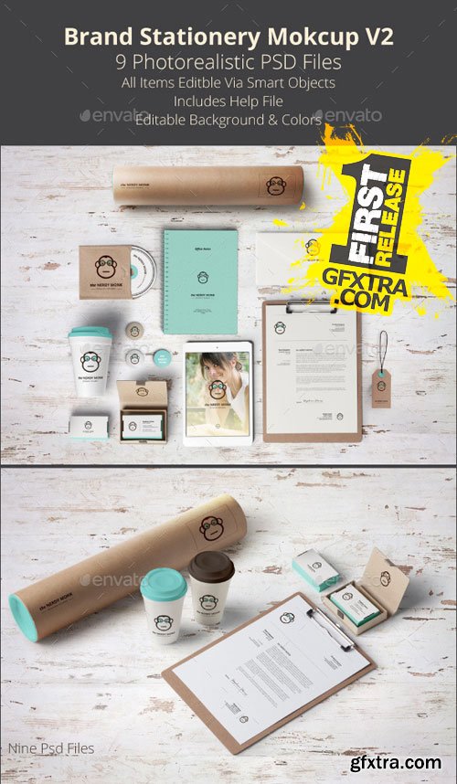 GraphicRiver - Brand Stationery Mockup V2 9324818