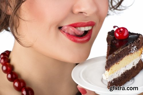 Collection Beautiful girl eating cake 25 UHQ Jpeg