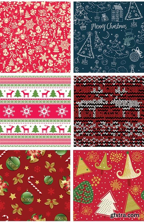 Christmas Seamless Textures 25xEPS