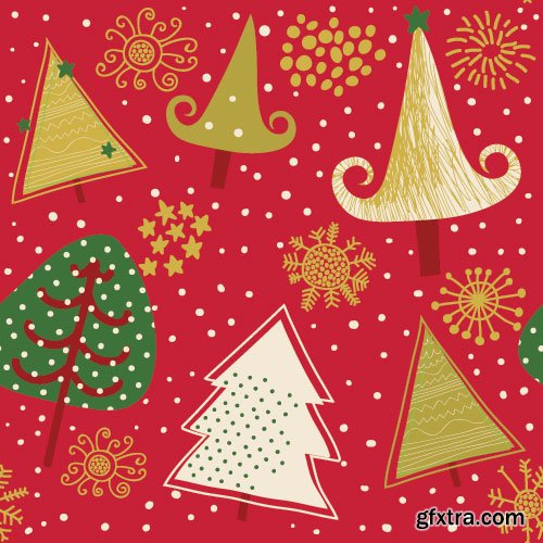 Christmas Seamless Textures 25xEPS