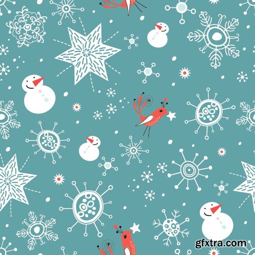 Christmas Seamless Textures 25xEPS