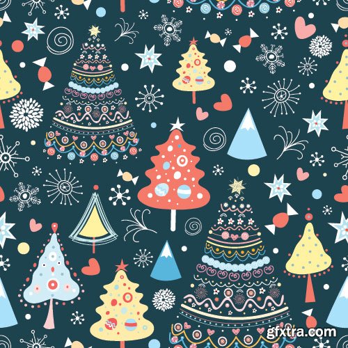 Christmas Seamless Textures 25xEPS