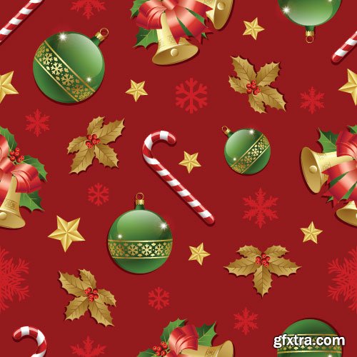 Christmas Seamless Textures 25xEPS