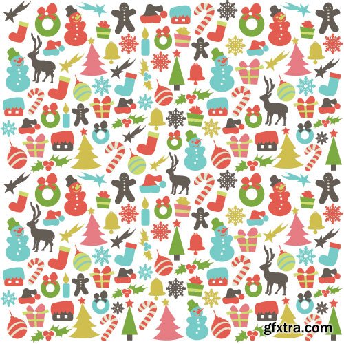 Christmas Seamless Textures 25xEPS