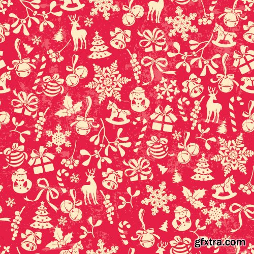 Christmas Seamless Textures 25xEPS