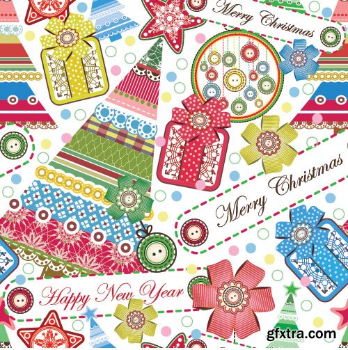 Christmas Seamless Textures 25xEPS