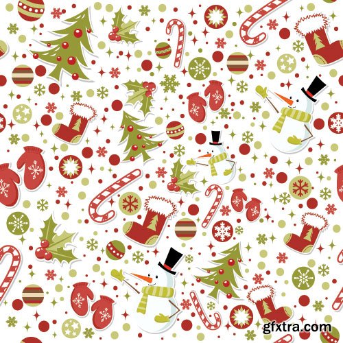 Christmas Seamless Textures 25xEPS