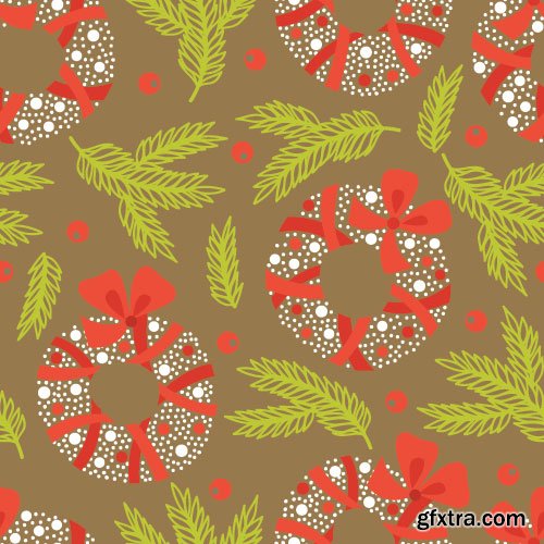 Christmas Seamless Textures 25xEPS